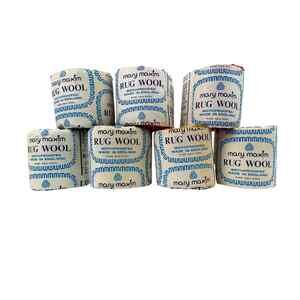 Vintage Mary Maxim Rug Wool Yarn Lot 7 Multi-Colors Latch Hook England